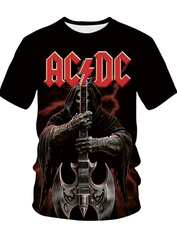 ACDC Rock Roll Guitar Punk Unisex T-Shirts
