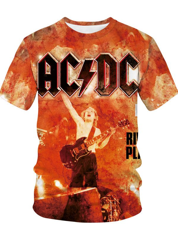 ACDC Rock Roll Guitar Punk Unisex T-Shirts