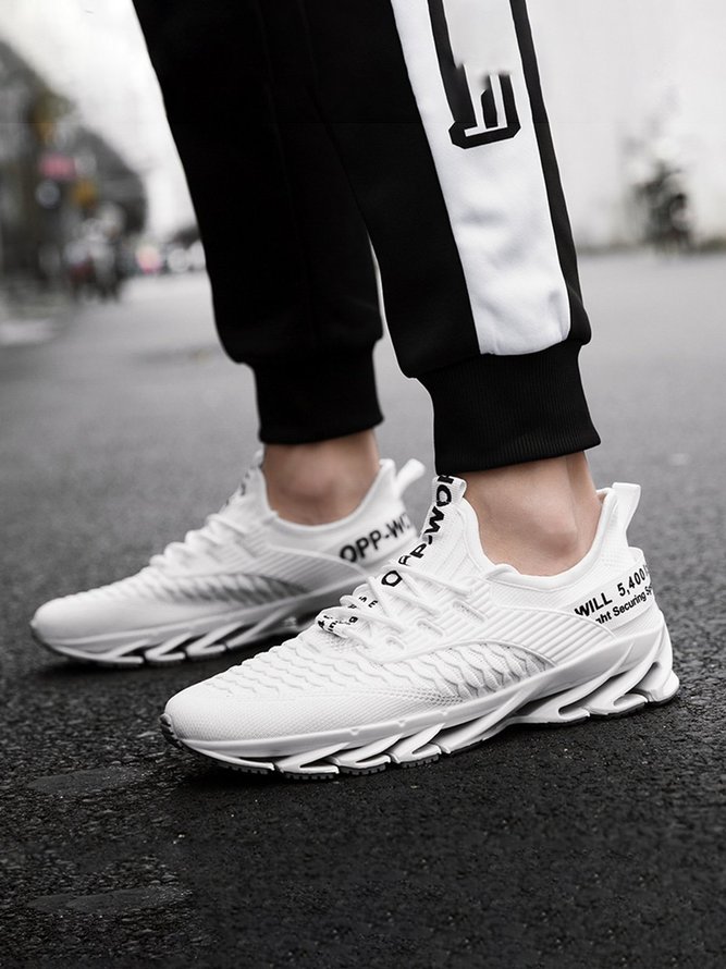 Fish Scale Blade Flying Knit Sneakers