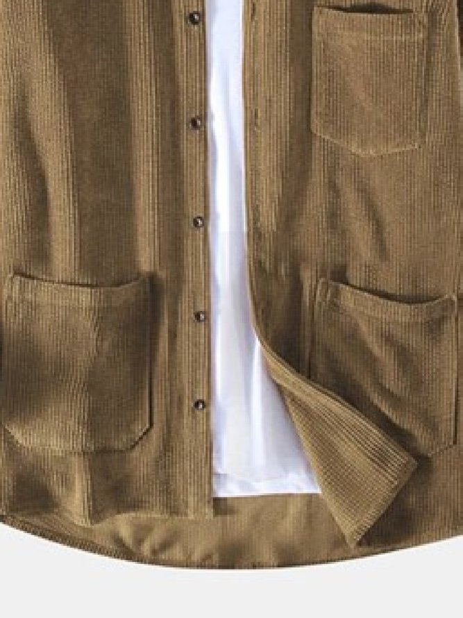 Long Sleeve  Casual Plain Basic Shirt