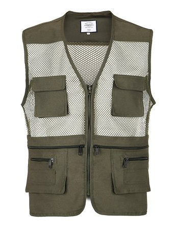 Mens Outdoor Work Safari Fishing Travel Photo Vest with Pockets