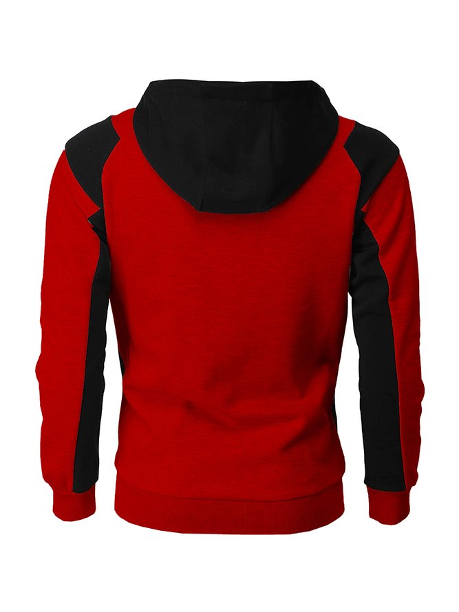 Casual Paneled Athletic Sweatshirt Knit Coat