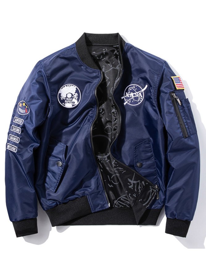 Men's Lightweight Reversible Doublesided Wear Flight Bomber Jacket