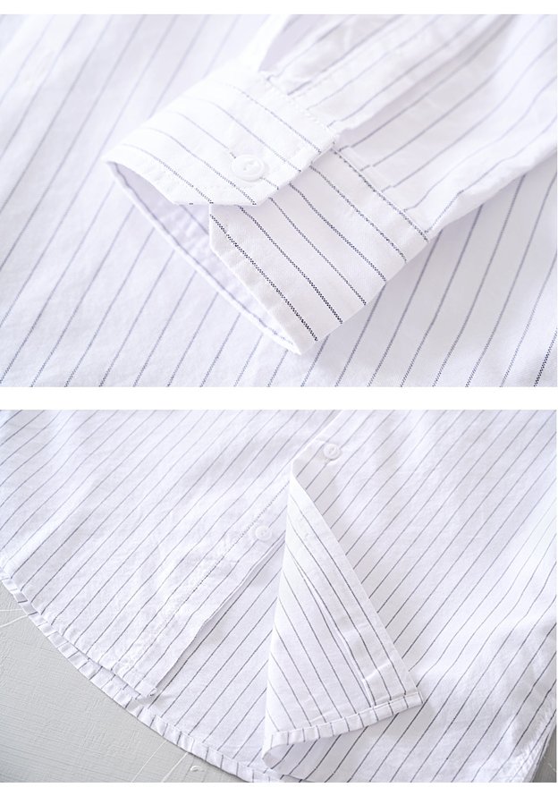 Pockets Striped Casual Shirts