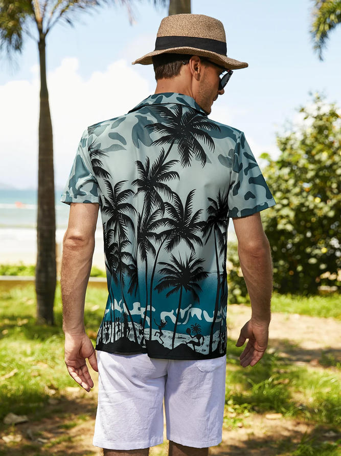 Gray Plants Beach Shirts & Tops