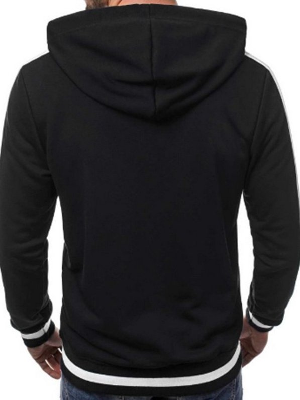 Casual Color-block Hoodie Sweatshirt