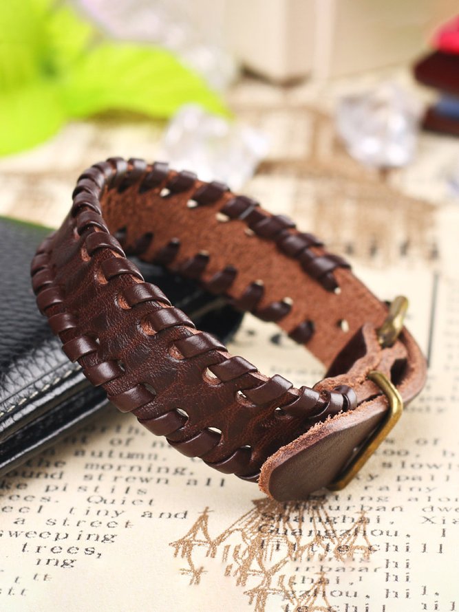 Vintage Leather Braided Bracelet