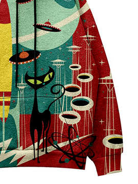 Casual Printed Hoodie Sweatshirt