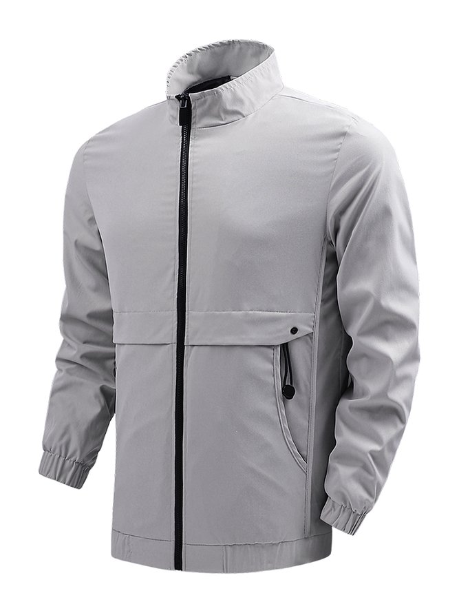 Mens Rain Jacket Waterproof with Pockets Hiking Coat Lightweight Windbreaker