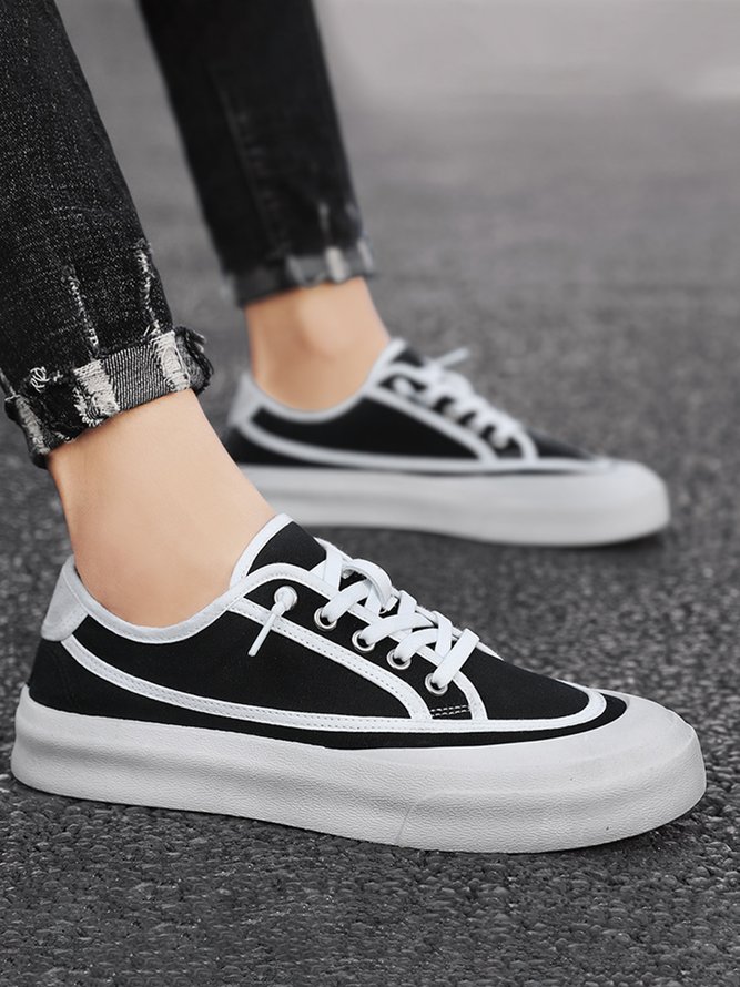 Casual Simple Lace-up Sneakers