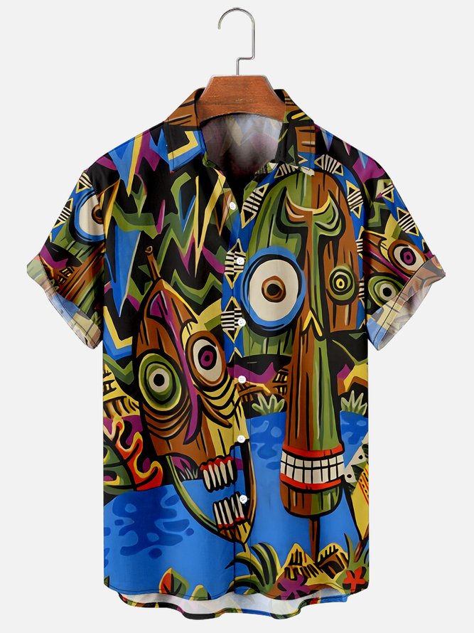 Retro Hippie Facebook Hawaiian Short Sleeve Shirt