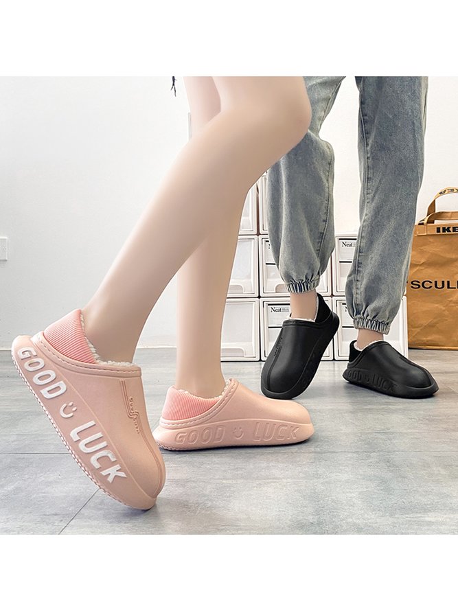 Couple Style English Plus Velvet Waterproof And Warm Platform Shoes