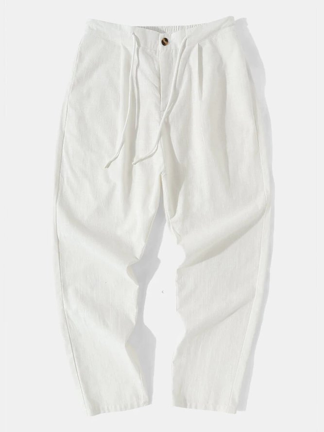 Lie Fallow Cotton And linen Trousers