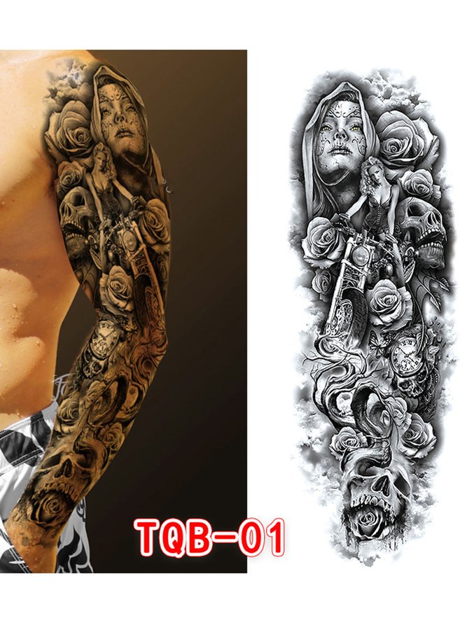 Men's and Women's Waterproof Flower Arm Tattoo Stickers