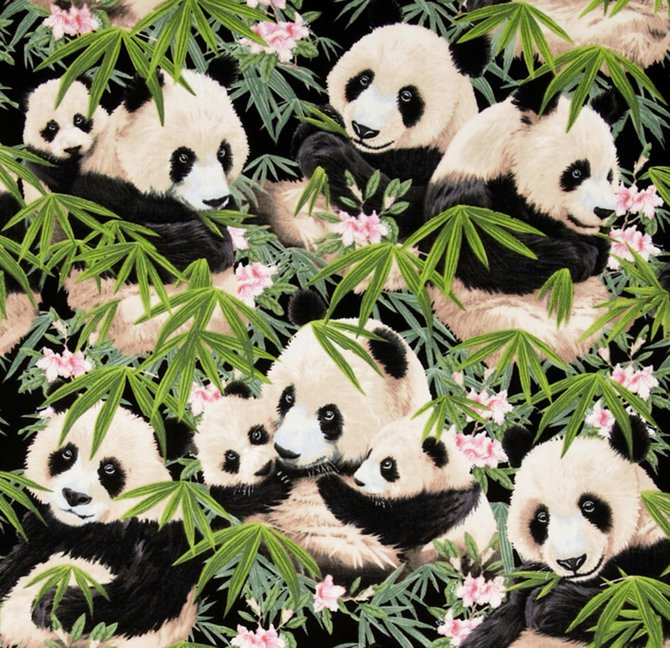 Mens Aloha Panda Print Loose Chest Pocket Short Sleeve Hawaiian Shirts