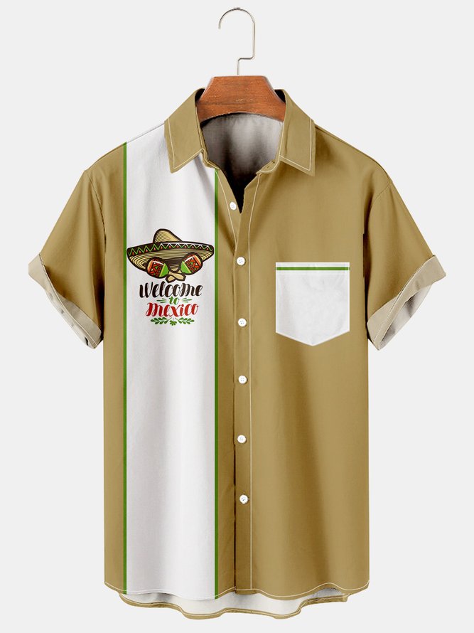 Men's Printed Casual Breathable Short Sleeve Hawaiian Shirt