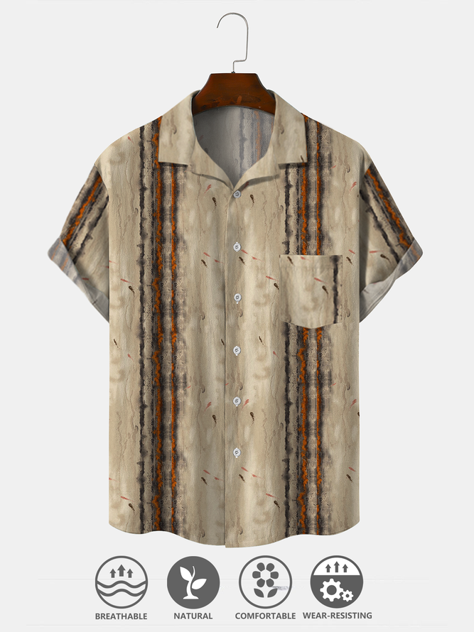 Cotton Linen Style American Casual Basic Versatile Linen Shirt