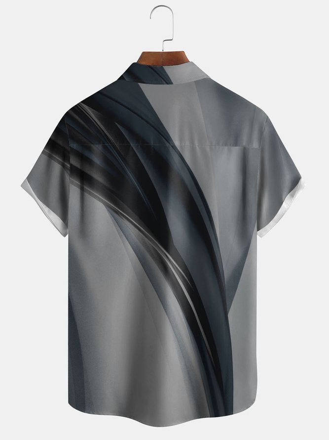 Men's 3D Coconut Tree Print Casual Breathable Hawaiian Short Sleeve Shirt