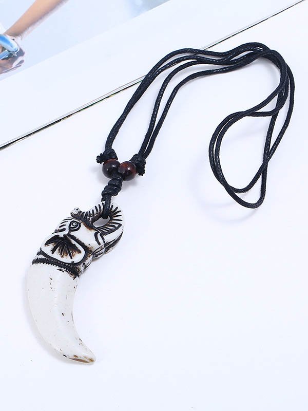 Men's Vintage Hand Braided Resin Necklace