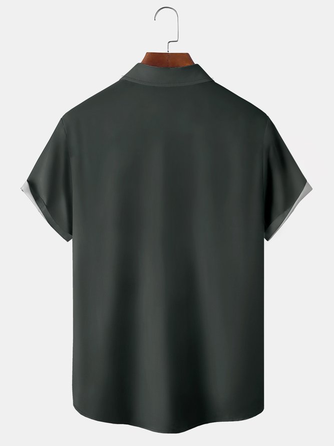 Men's New Coconut Tree Print Casual Breathable Hawaiian Short Sleeve Shirt