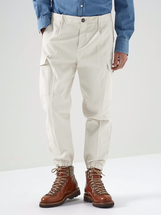 Cotton and linen style American leisure comfortable trousers of tooling
