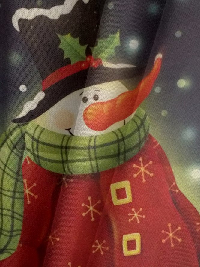 Men's Christmas Snowman Graphic Print Hoodie