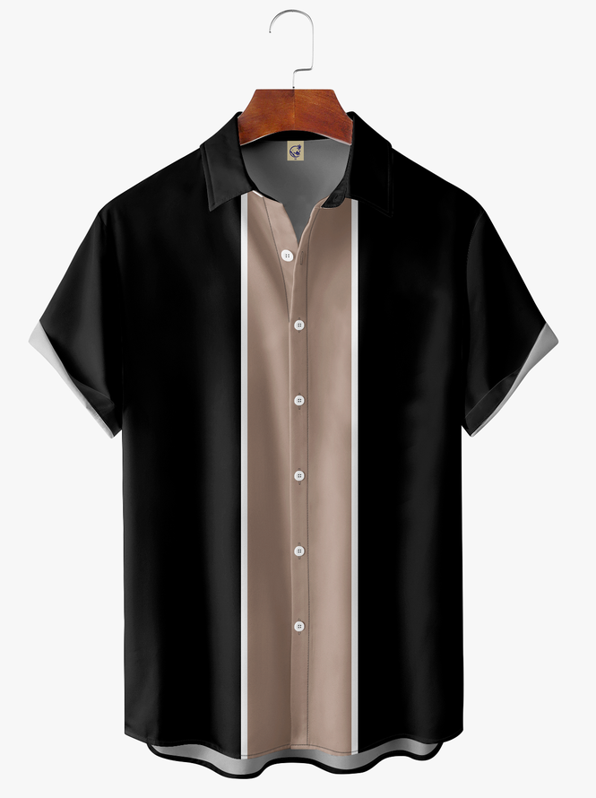 Chest Pocket Short Sleeve Bowling Shirt