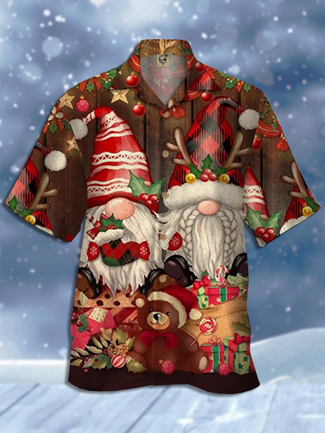 Christmas Gnome Short Sleeve  Shirt.