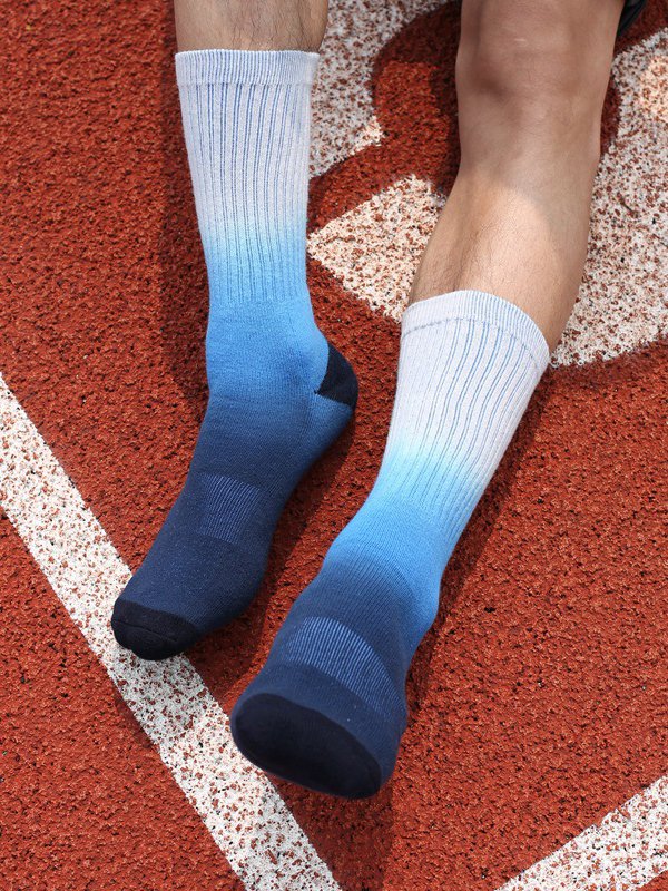 Casual Gradient Pattern Socks Tall Socks High Stretch Comfort