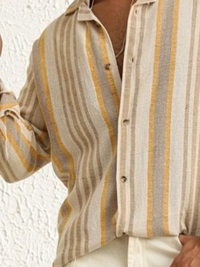 Striped Long Sleeve Casual Shirt