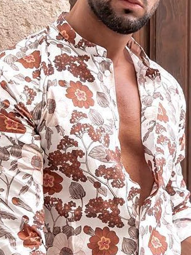 Floral Long Sleeve Resort Shirt