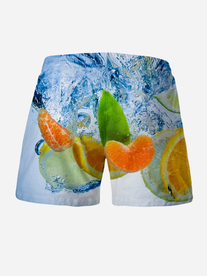 Fruit Drawstring Beach Shorts