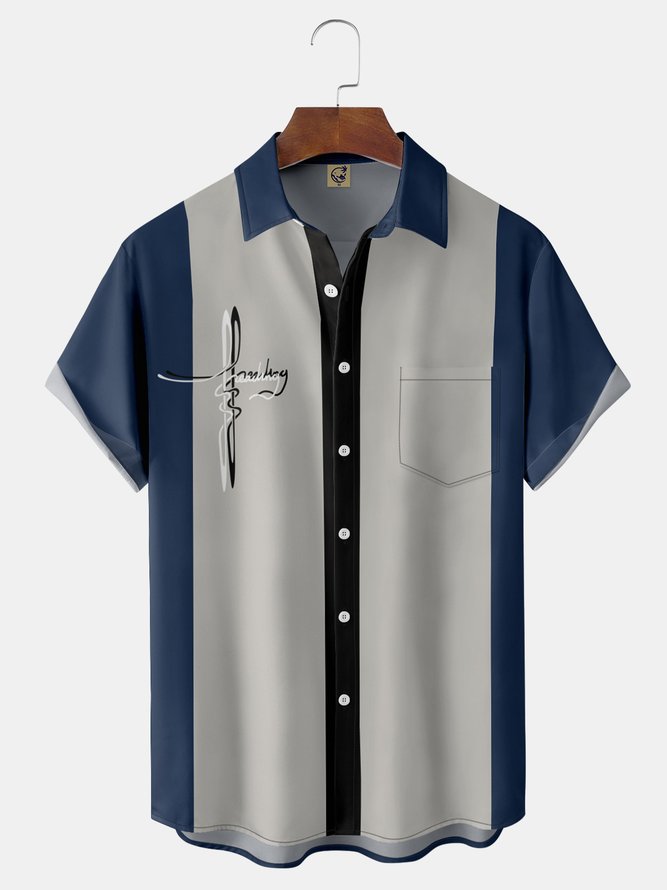 Cross Chest Pocket Short Sleeve Shirt