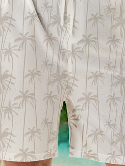 Hawaiian Coconut Tree Print Bermuda Shorts