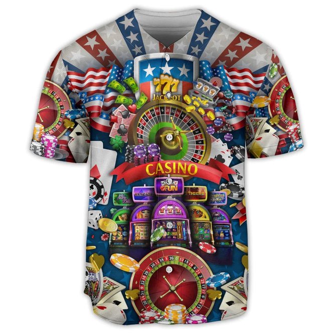 Casino Short Sleeve Baseball Shirt