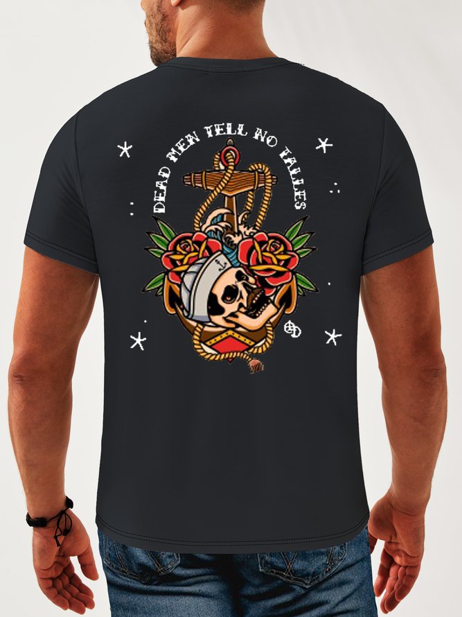 Marine Crew Neck Casual T-Shirt