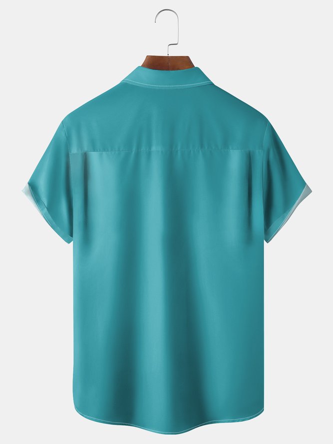 Toucan Chest Pocket Short Sleeve Bowling Shirt