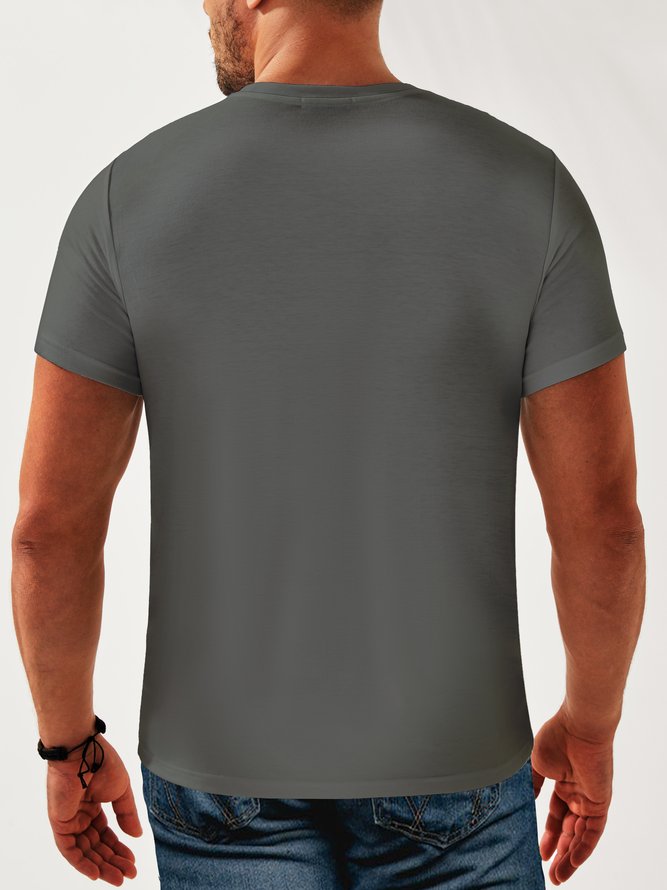 Outdoor Sports Neck Casual T-Shirt