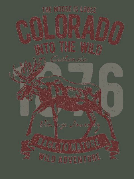 Deer Crew Neck Casual T-Shirt