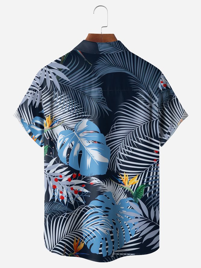 Tropical Chest Pocket Short Sleeve Hawaiian Shirt