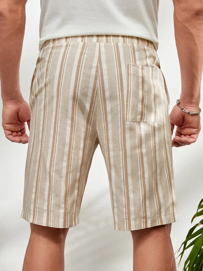 Stripe Casual Bermuda Shorts