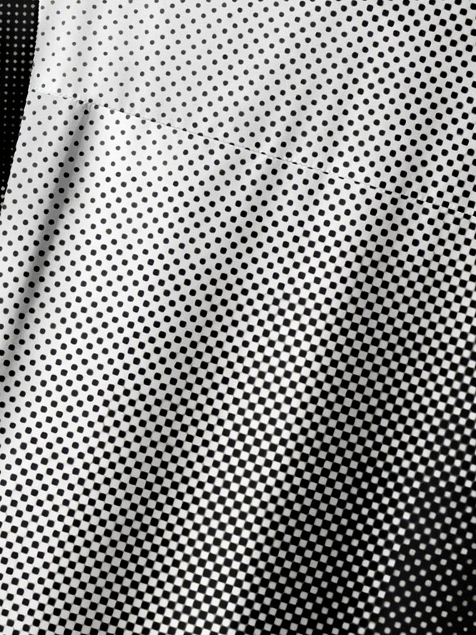 Mosaic Art Chest Pocket Short Sleeve Casual Shirt