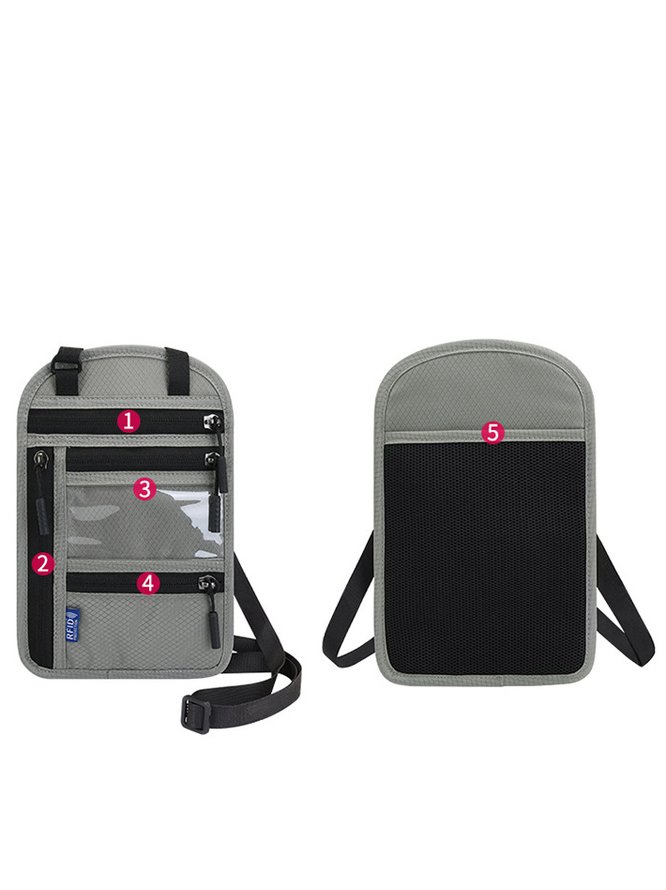 Leisure Large Capacity Transparent Zipper Messenger Bag Travel ID Bag