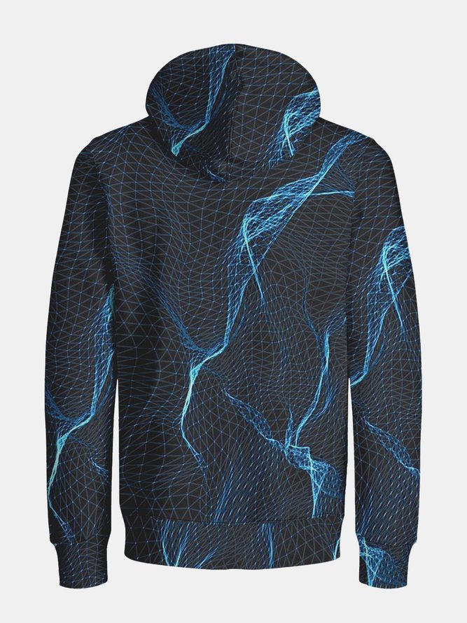 Gradient Pattern Zip-up Hoodie Sweatshirt