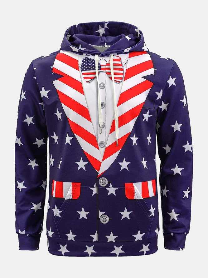 America Flag  Casual Hoodie Sweatshirt