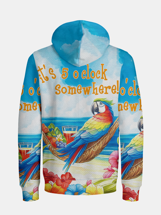 Side view of Men Text Letters Autumn Vacation Polyester Hoodie Zipper Daily Regular Medium Elasticity Hoodies