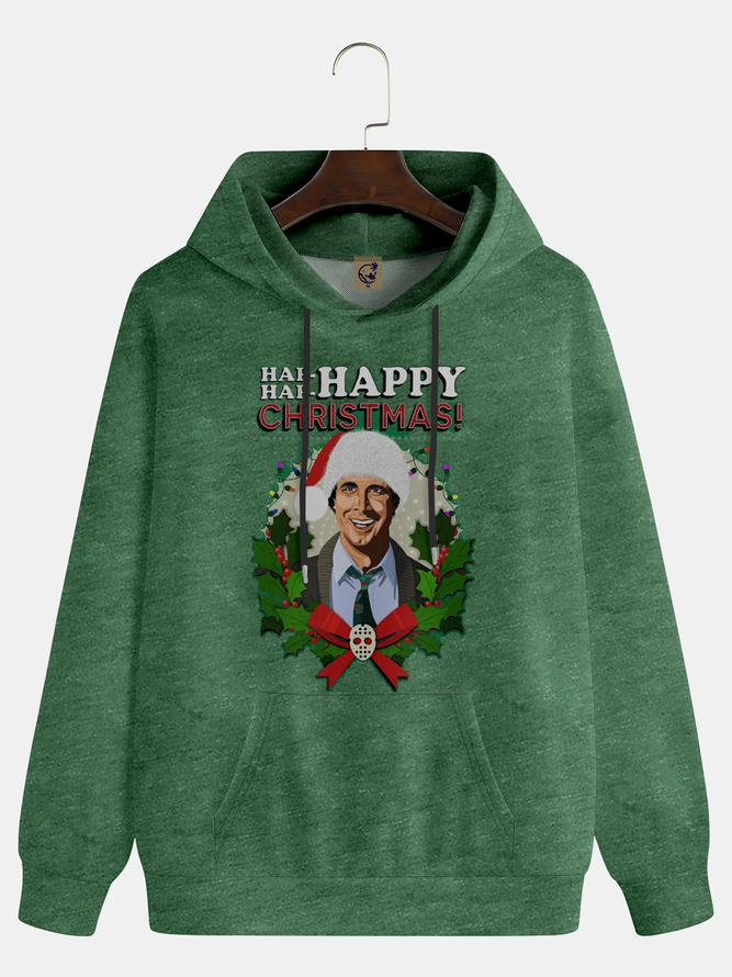 Casual Autumn Christmas hat Holiday Loose Long Sleeve Regular H-Line Regular Hoodies for Men-image-16232927