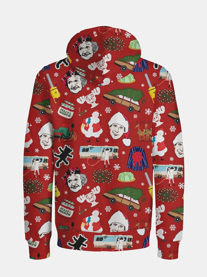 Santa Claus Zip-up Hoodie Sweatshirt