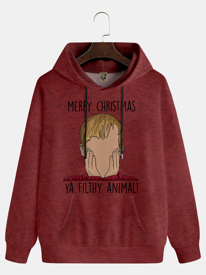 Men Casual Autumn Christmas Polyester Hoodie Loose Long Sleeve H-Line Regular Hoodies-image-16232923