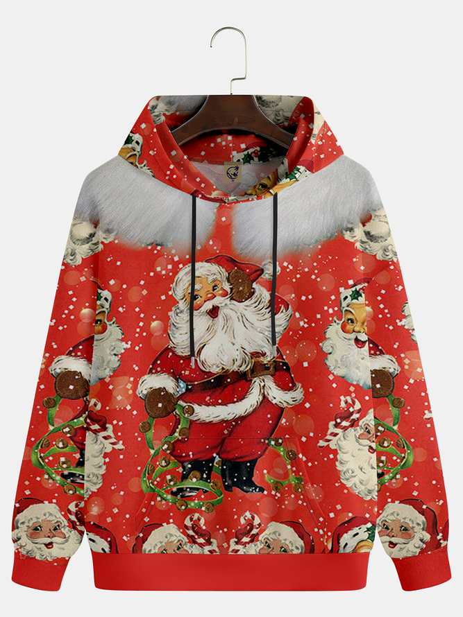 Casual Autumn Santa Claus Polyester Loose Regular H-Line Regular Medium Elasticity Hoodies for Men-image-16232883